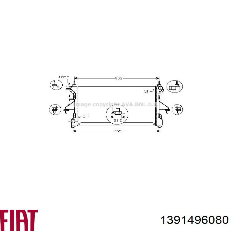 Купити 1391496080 Peugeot/Citroen Радіатор двигуна