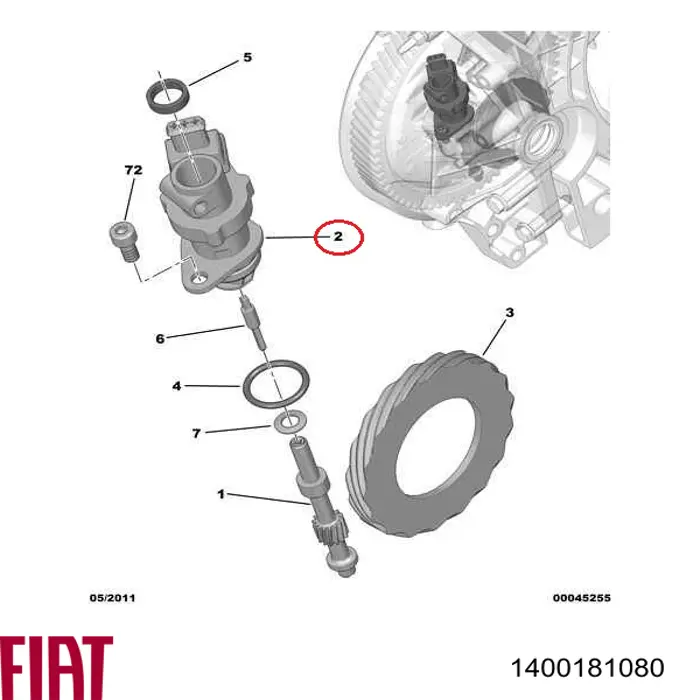 Купити 1400181080 Fiat/Alfa/Lancia Корпус датчика швидкості