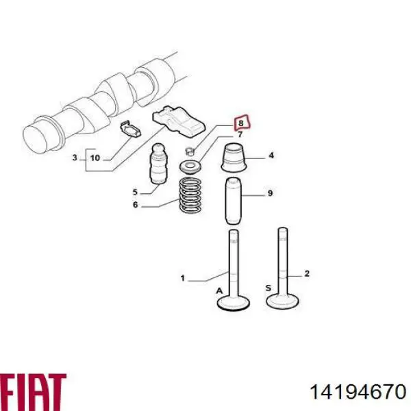 Сухар клапану GP ORK14194670 ціна, від 1.35 USD