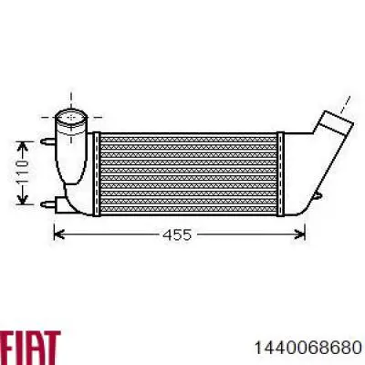 Радіатор интеркуллера 1440068680 Fiat/Alfa/Lancia