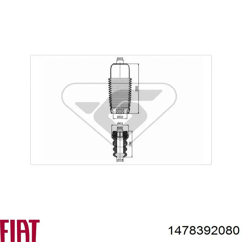 1478392080 Fiat/Alfa/Lancia Буфер амортизатора заднього