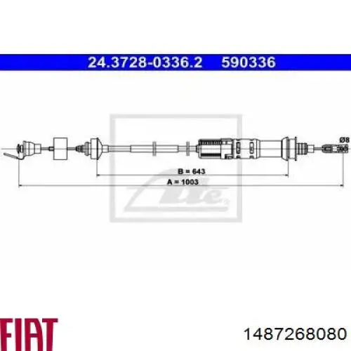 Трос зчеплення Fiat/Alfa/Lancia 1487268080 ціна, від 28.13 USD