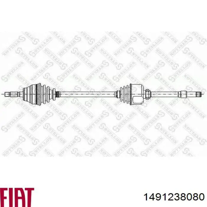 Піввісь (привід) передня, права 1491238080 Fiat/Alfa/Lancia