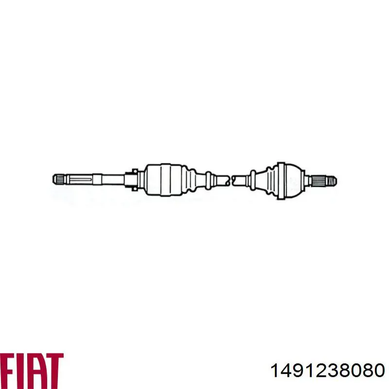 1491238080 Fiat/Alfa/Lancia Привід передній правий