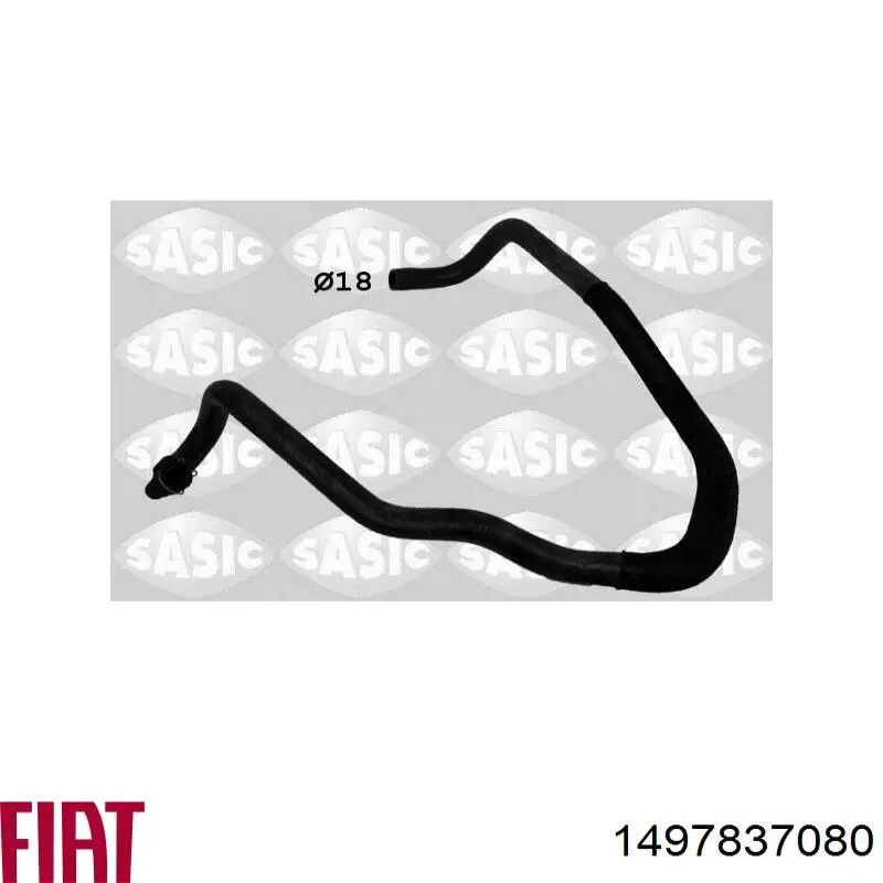 Шланг розширювального бачка, нижній Fiat/Alfa/Lancia 1497837080 ціна, від 21.24 USD
