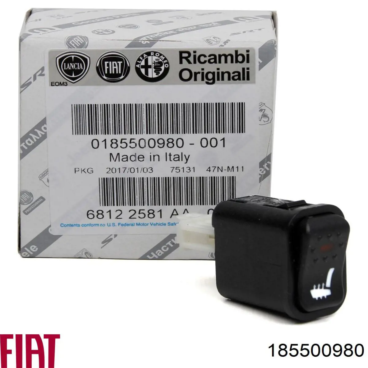 Кнопка обігріву сидіння Fiat/Alfa/Lancia 185500980 ціна, від 45.39 USD