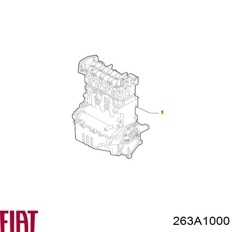 263A1000 Fiat/Alfa/Lancia Мотор в зборі