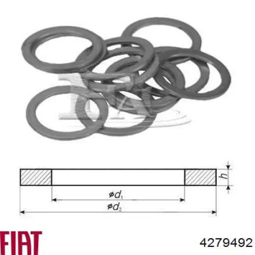 Прокладка пробки піддону двигуна 0004279492 Fiat/Alfa/Lancia