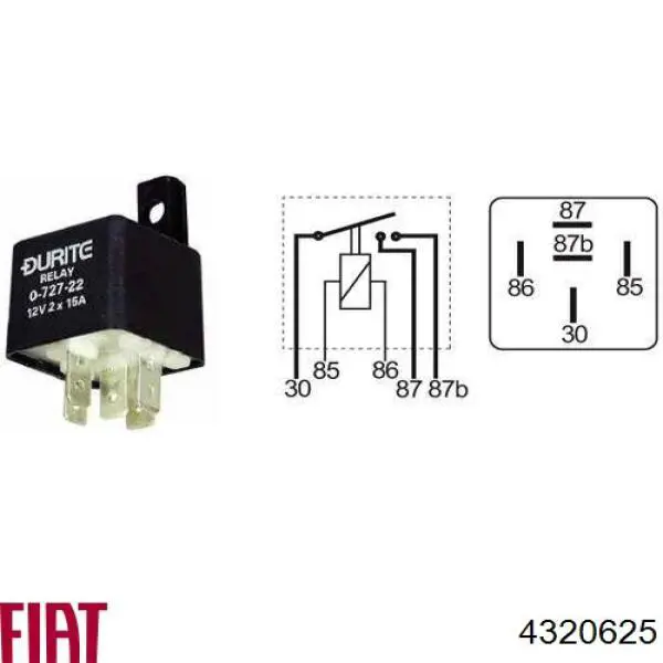 Реле електричне багатофункціональне 4320625 Fiat/Alfa/Lancia