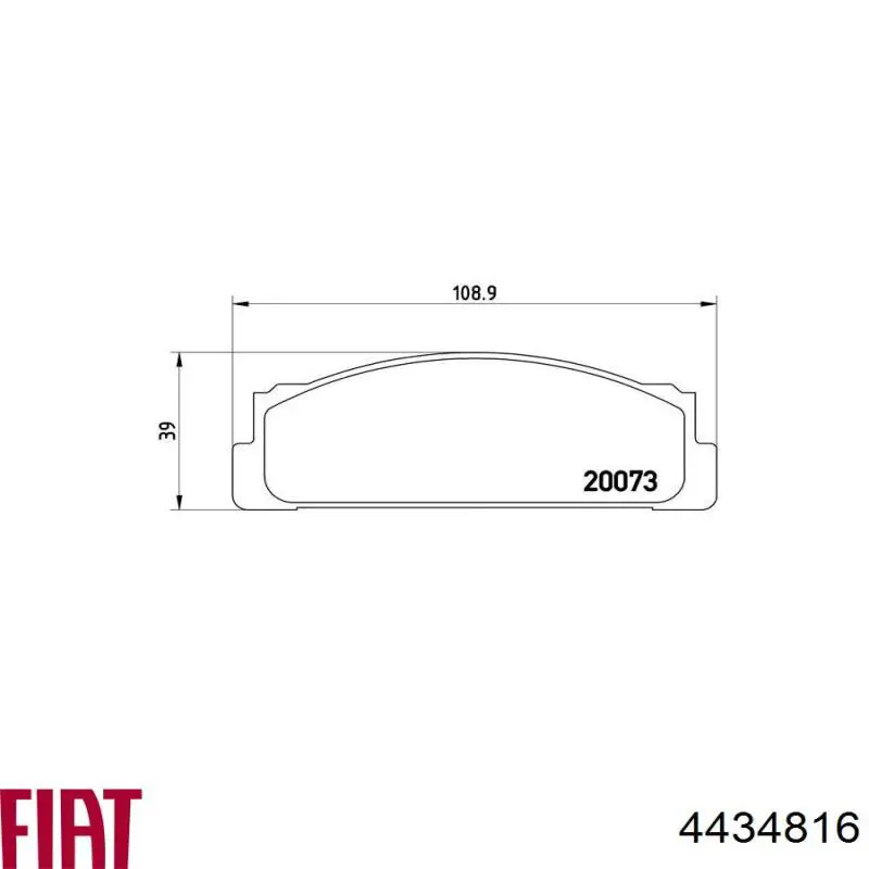 Гальмівні колодки Fiat/Alfa/Lancia 4434816 ціна, від 10.66 USD