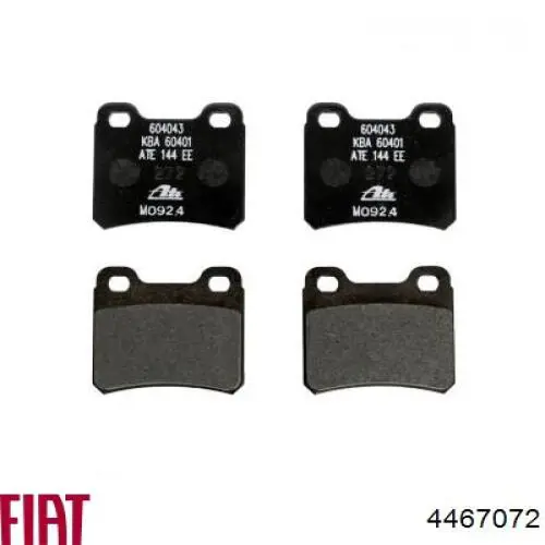 Задні гальмівні колодки Fiat/Alfa/Lancia 4467072 ціна, від 10.53 USD