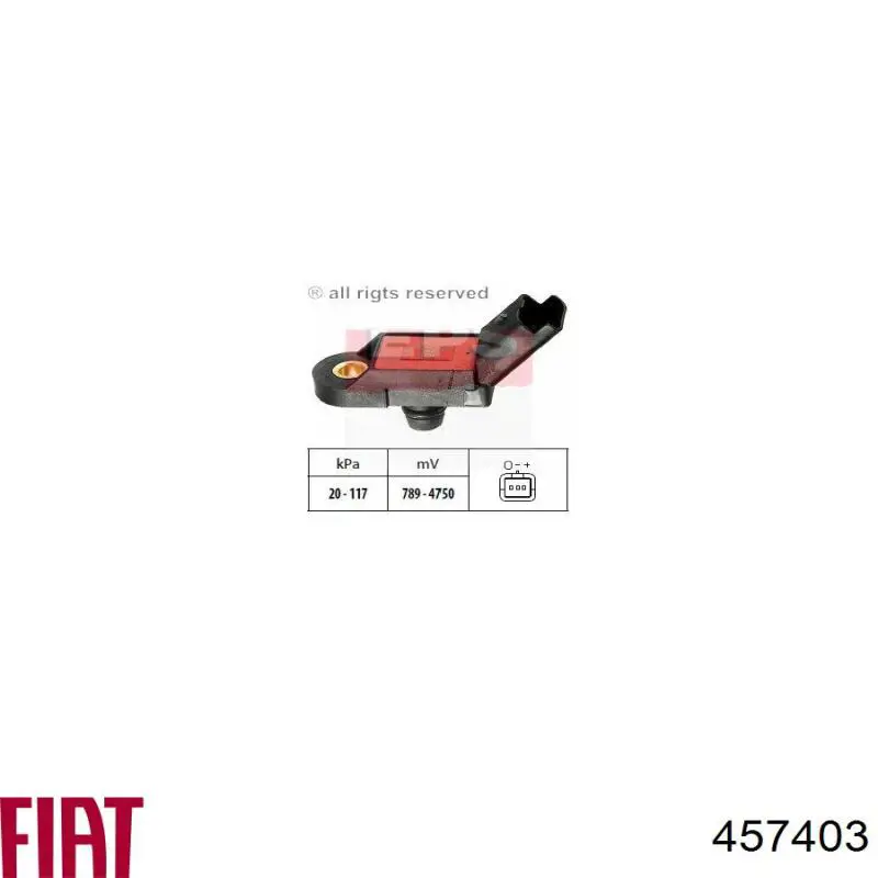 Датчик тиску повітря Fiat/Alfa/Lancia 457403