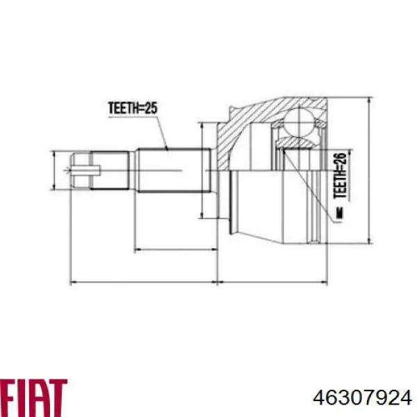 Купити 46307924 Fiat/Alfa/Lancia Шарнір приводу зовнішній