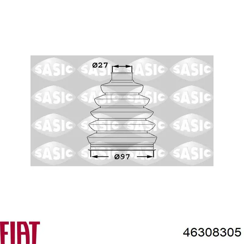 Пильник шарніра кутових швидкостей зовнішній передній Fiat/Alfa/Lancia 46308305 ціна, від 15.55 USD