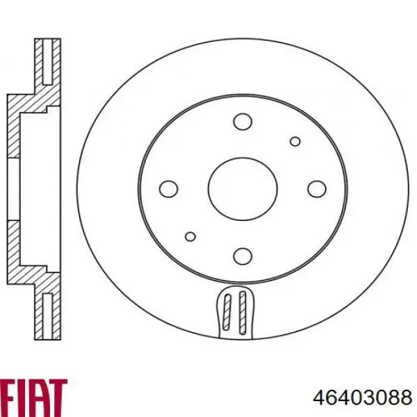 Гальмівні диски передні 46403088 Fiat/Alfa/Lancia