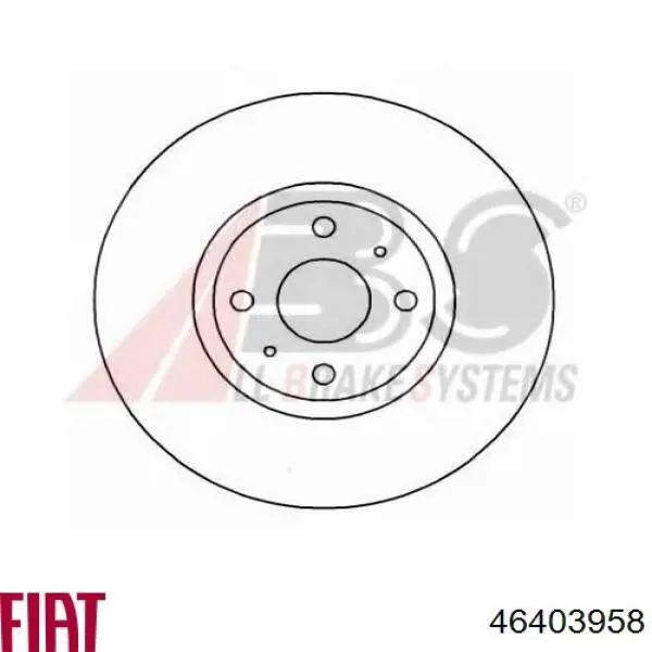 Диск гальмівний передній 46403958 Fiat/Alfa/Lancia