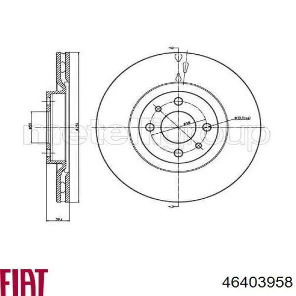 Купити 46403958 Fiat/Alfa/Lancia Ротор гальмівний