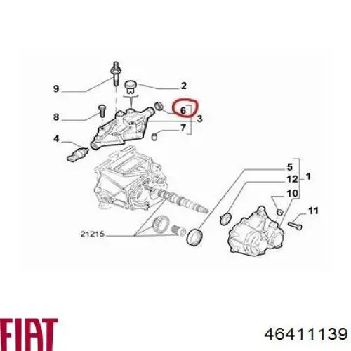 Сальник АКПП/КПП, вхідного/первинного валу 46411139 Fiat/Alfa/Lancia