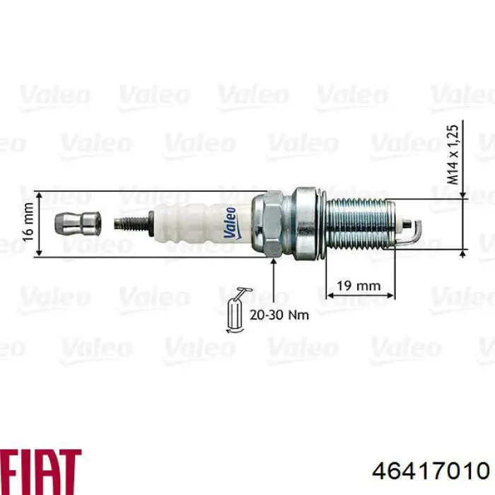 Свічки автомобільні Fiat/Alfa/Lancia 46417010 ціна, від 3.90 USD