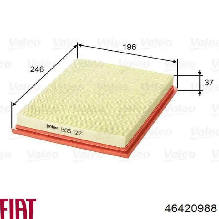Купити 46420988 Fiat/Alfa/Lancia Автомобільний фільтр повітря