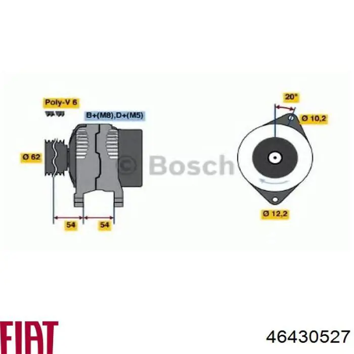 Купити 46430527 Fiat/Alfa/Lancia Генератор