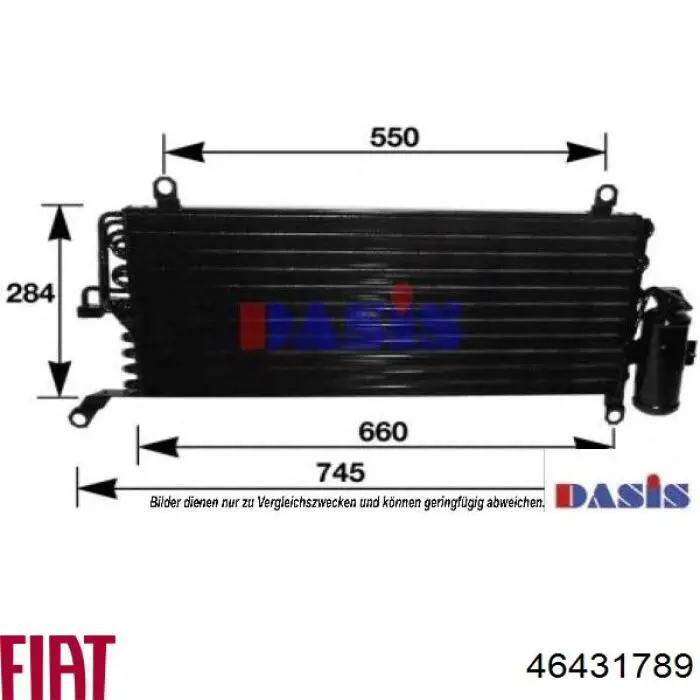 Купити 46431789 Fiat/Alfa/Lancia Радіатор системи охолодження кондиціонера