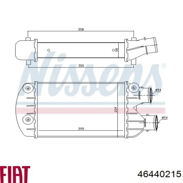 Купити 46440215 Fiat/Alfa/Lancia Радіатор интеркуллера
