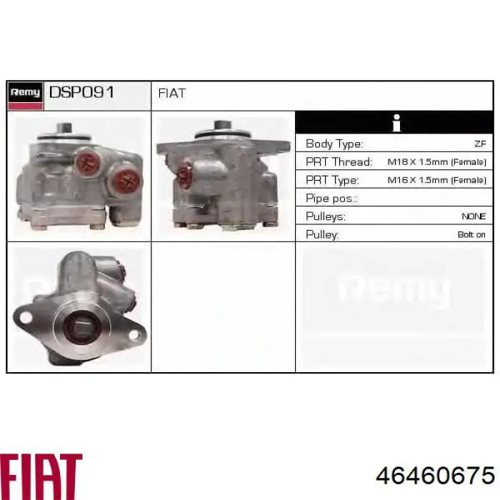 Насос гідропідсилювача керма Fiat/Alfa/Lancia 46460675