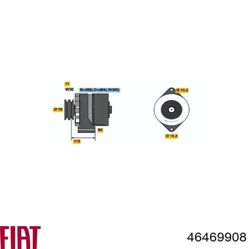 46469908 Fiat/Alfa/Lancia Дискові гальма