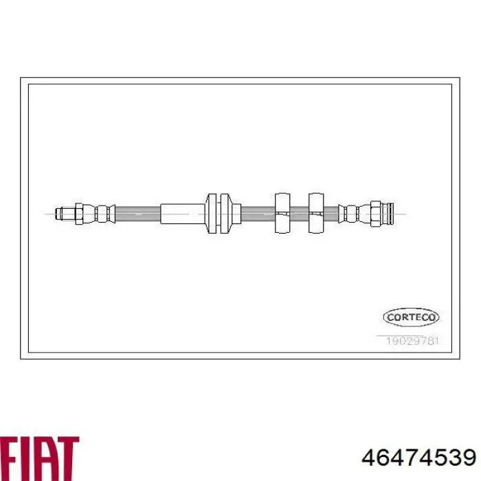 Шланг гальмівний передній Fiat/Alfa/Lancia 46474539 ціна, від 6.45 USD
