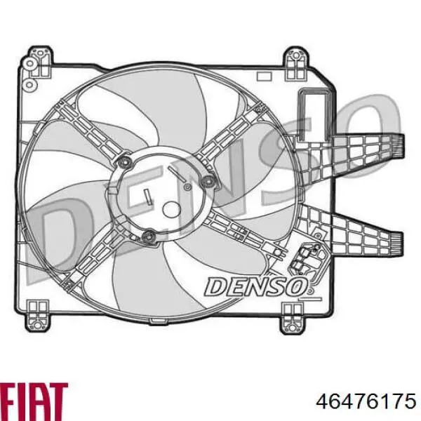 51740327 Fiat/Alfa/Lancia дифузор радіатора охолодження, в зборі з двигуном і крильчаткою