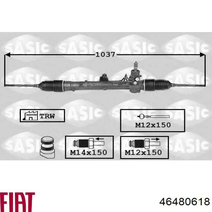 Рульова рейка 46480618 Fiat/Alfa/Lancia