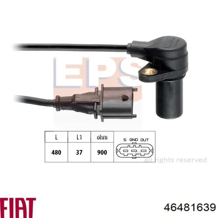 Купити 46481639 Fiat/Alfa/Lancia Датчик положення (оборотів) коленвалу