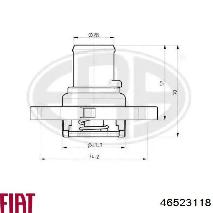 Термостат в зборі Fiat/Alfa/Lancia 46523118