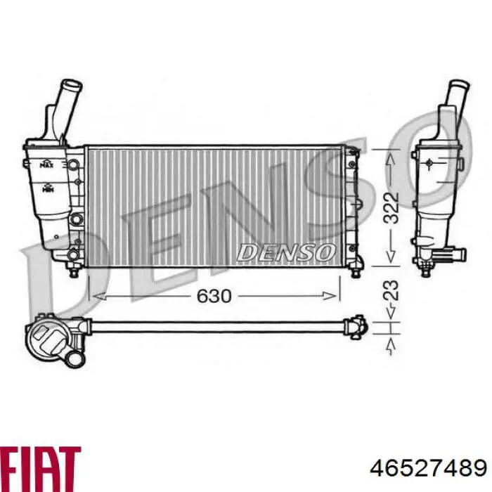 46527489 Fiat/Alfa/Lancia радіатор охолодження двигуна