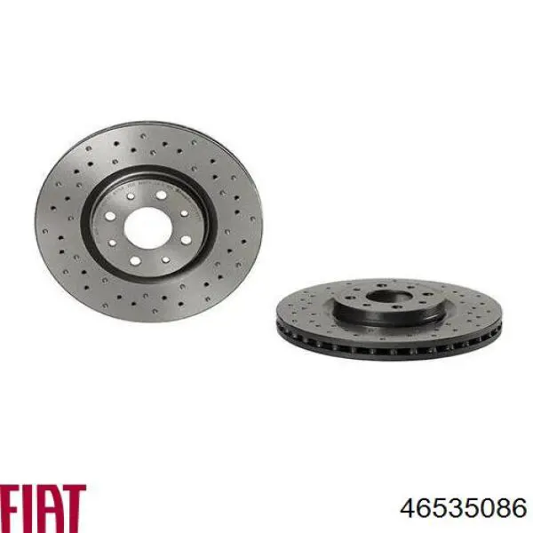 Диск переднього гальма Fiat/Alfa/Lancia 46535086 ціна, від 49.73 USD