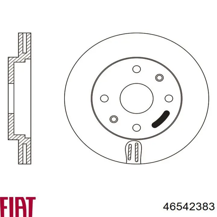 Диск переднього гальма Fiat/Alfa/Lancia 46542383 ціна, від 27.85 USD