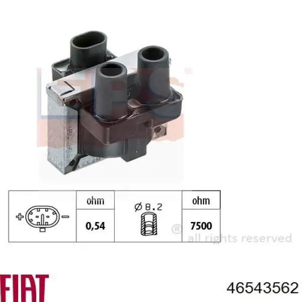 Котушка Fiat/Alfa/Lancia 46543562