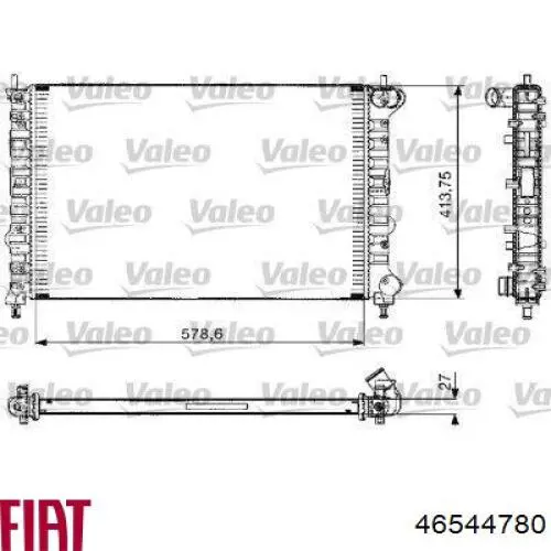 Радіатор основний Fiat/Alfa/Lancia 46544780 ціна, від 18.60 USD