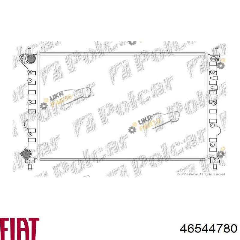 46544780 Fiat/Alfa/Lancia Радіатор охолодження двигуна