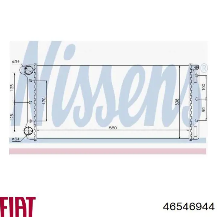 Купити 46546944 Fiat/Alfa/Lancia Радіатор двигуна