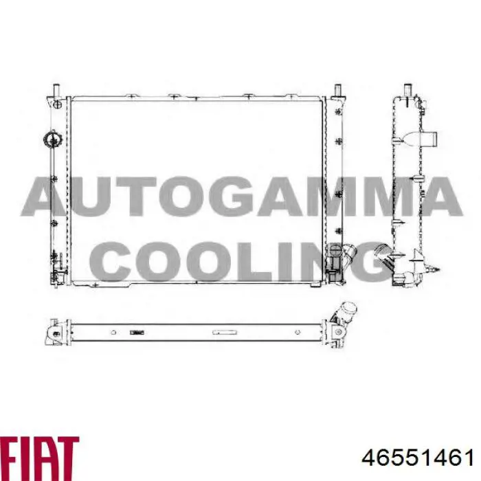 Радіатор охолодження двигуна 46551461 Fiat/Alfa/Lancia