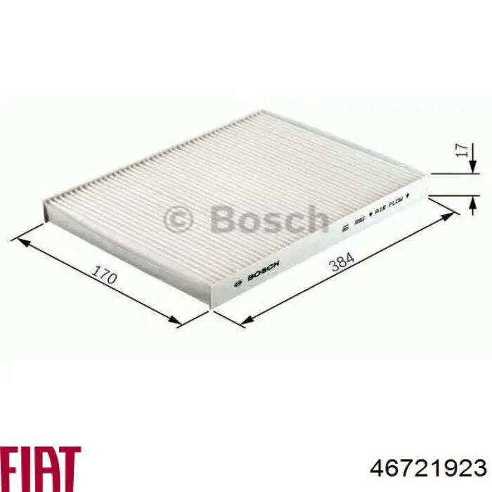 Фільтр повітряний обігрівача Fiat/Alfa/Lancia 46721923 ціна, від 4.22 USD
