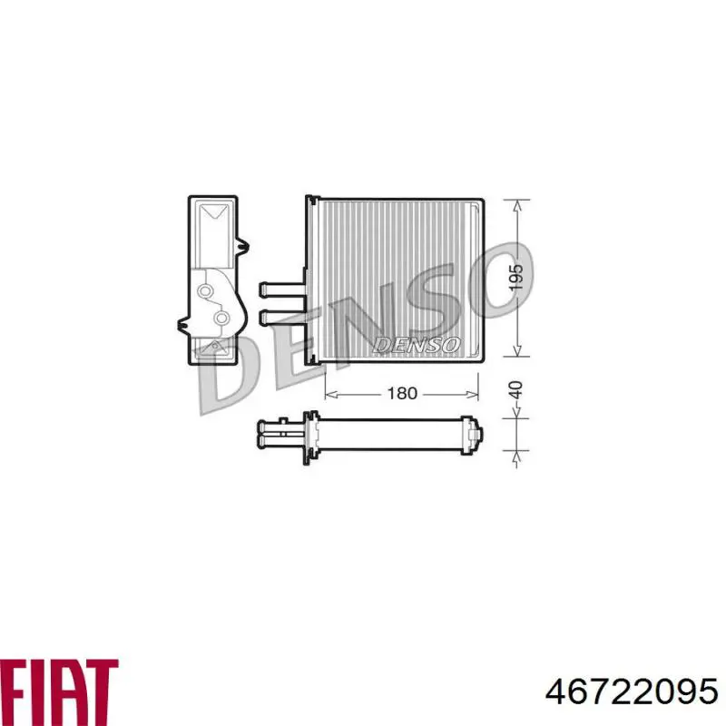 Радіатор пічки (обігрівача) 46722095 Fiat/Alfa/Lancia