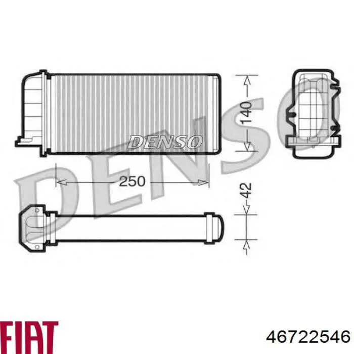 Радіатор пічки (обігрівача) 46722546 Fiat/Alfa/Lancia