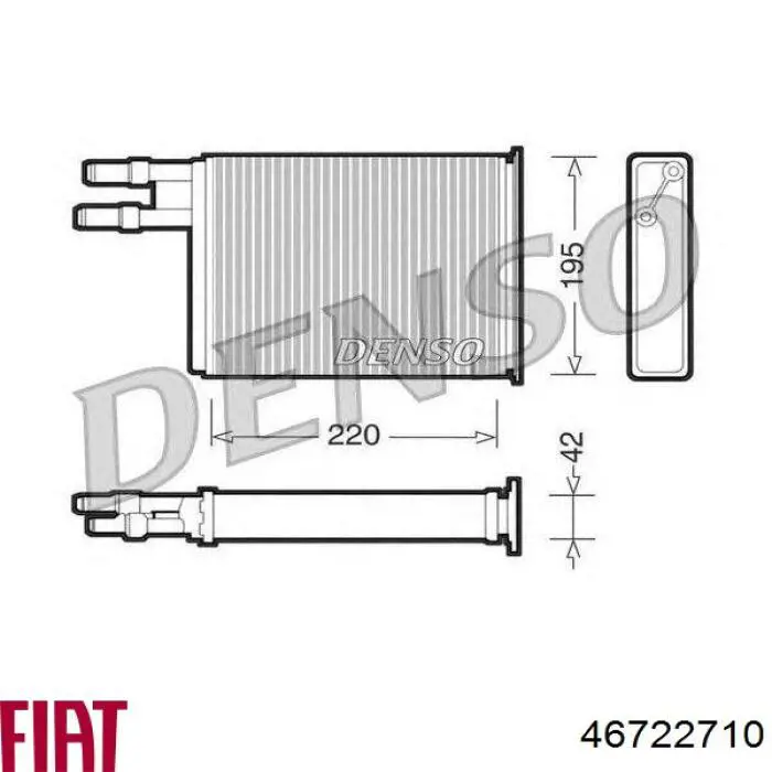 Радіатор пічки (обігрівача) Fiat/Alfa/Lancia 46722710 ціна, від 29.03 USD