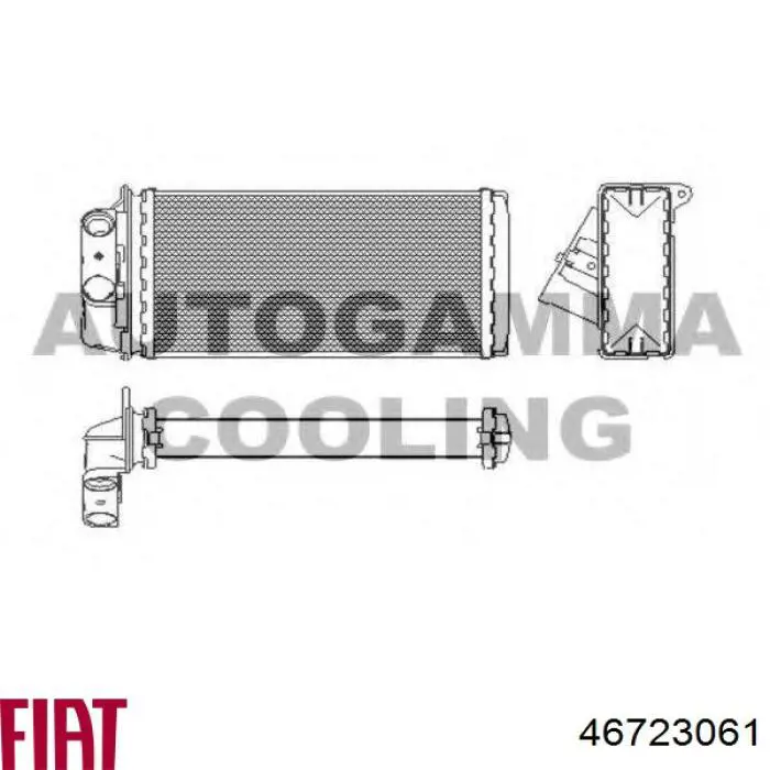 46723061 Fiat/Alfa/Lancia Радіатор опалювача салону