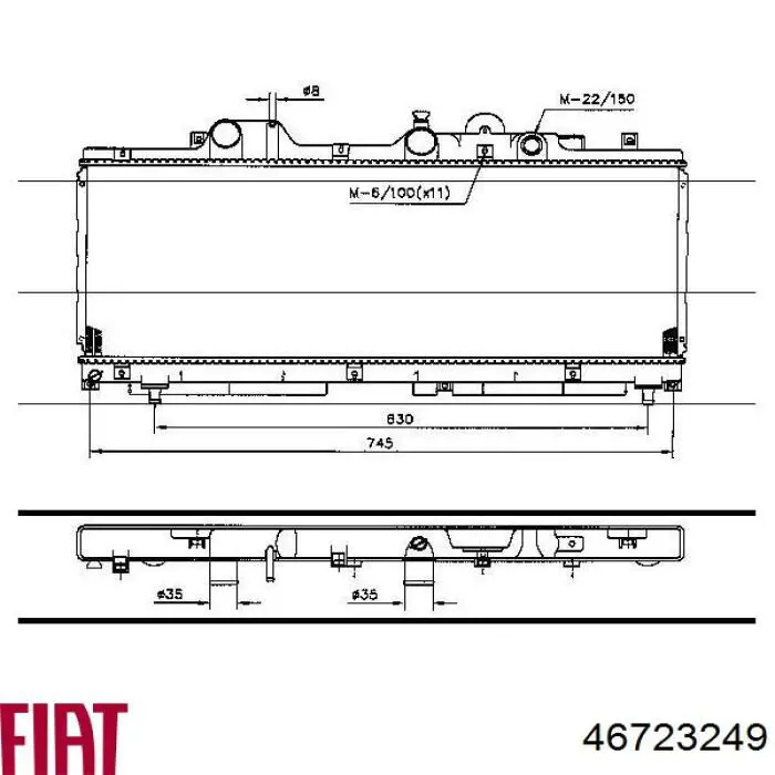 Купити 46723249 Fiat/Alfa/Lancia Радіатор двигуна