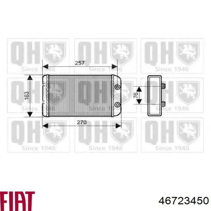 Радіатор пічки 46723450 Fiat/Alfa/Lancia