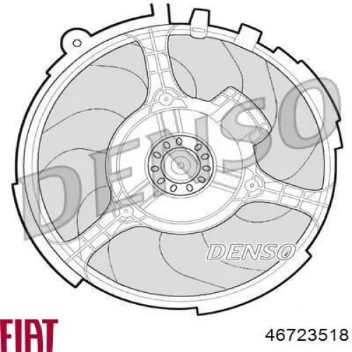 Вентилятор радіатора Fiat/Alfa/Lancia 46723518 ціна, від 74.05 USD